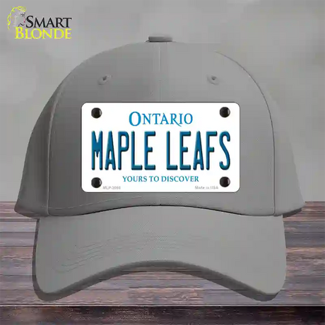 Maple Leafs Ontario Canada Province Novelty License Plate Hat Cotton / Gray