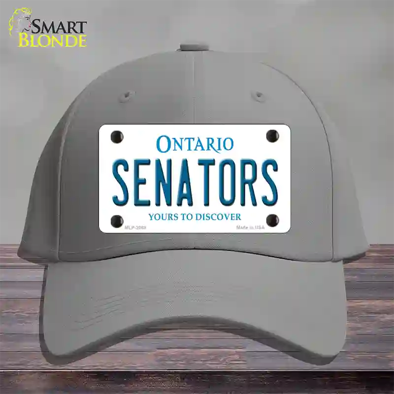 Senators Ontario Canada Province Novelty License Plate Hat Cotton / Gray