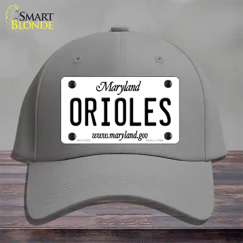 Orioles Maryland State Novelty License Plate Hat Cotton / Gray