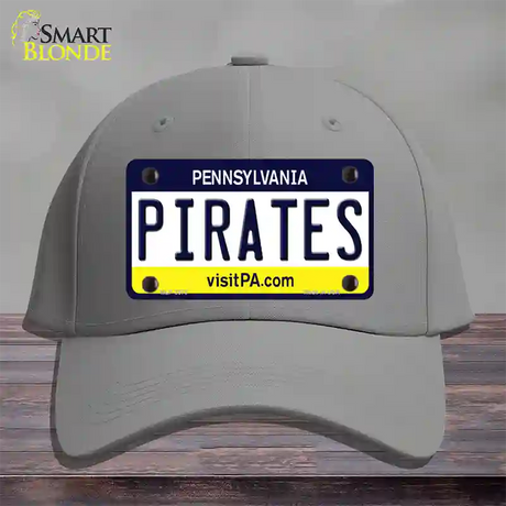 Pirates Pennsylvania State Novelty License Plate Hat Cotton / Gray