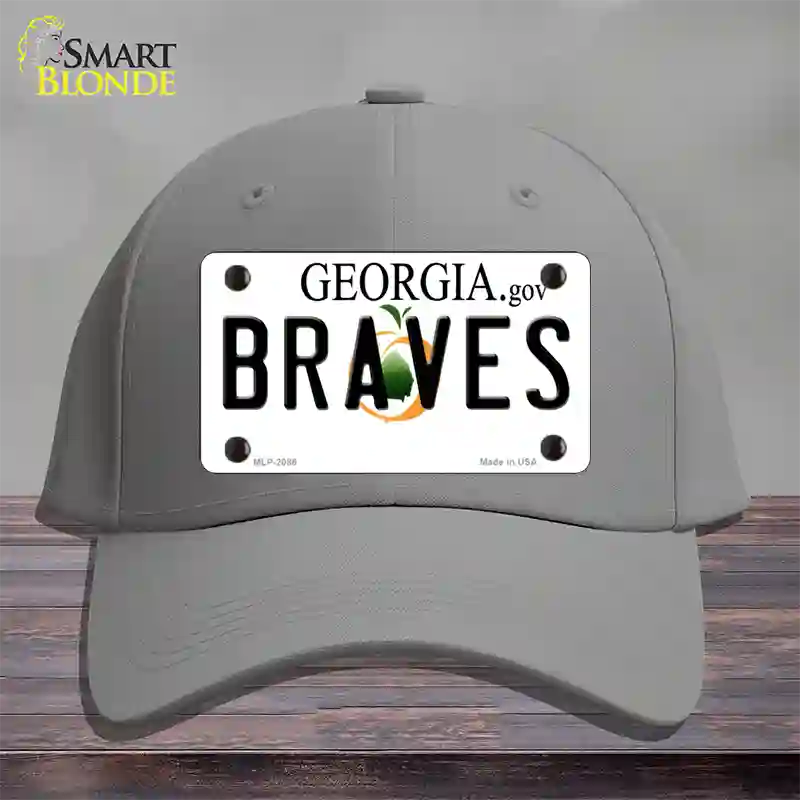 Braves Georgia State Novelty License Plate Hat Cotton / Gray