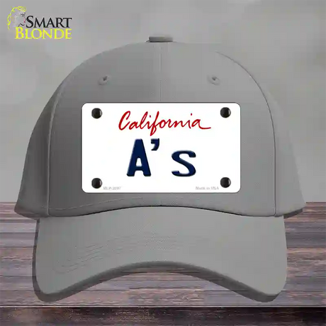 As California State Novelty License Plate Hat Cotton / Gray