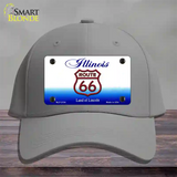 Route 66 Shield Illinois Novelty License Plate Hat Cotton / Gray