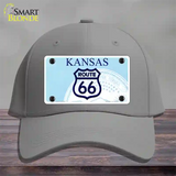 Route 66 Shield Kansas Novelty License Plate Hat Cotton / Gray