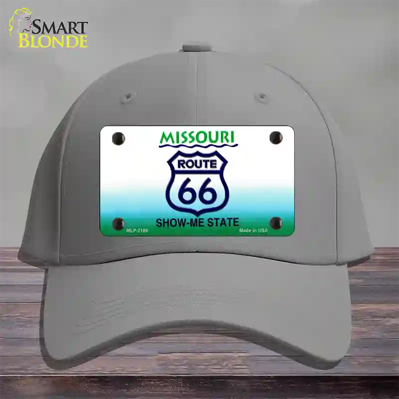 Route 66 Shield Missouri Novelty License Plate Hat Cotton / Gray