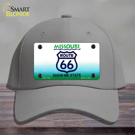 Route 66 Shield Missouri Novelty License Plate Hat Cotton / Gray