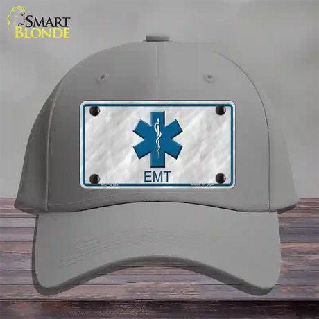 EMT Novelty License Plate Hat Cotton / Gray