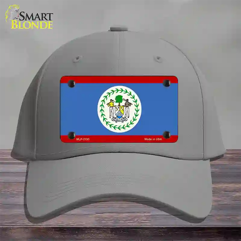 Belize Flag Novelty License Plate Hat Cotton / Gray