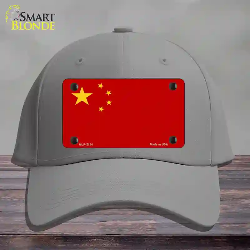 China Flag Novelty License Plate Hat Cotton / Gray