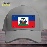 Haiti Flag Novelty License Plate Hat Cotton / Gray