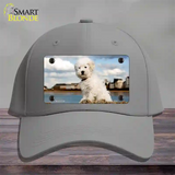 Bichon Frise Dog Novelty License Plate Hat Cotton / Gray