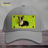 Boston Terrier Dog Novelty License Plate Hat Cotton / Gray