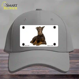 Doberman Pinscher Dog Novelty License Plate Hat Cotton / Gray