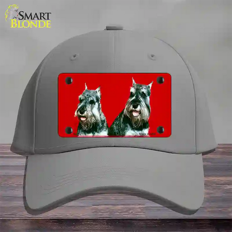 Schnauzer Dog Novelty License Plate Hat Cotton / Gray