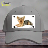 Yorkshire Terrier Dog Novelty License Plate Hat Cotton / Gray