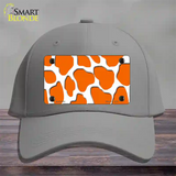 Orange White Giraffe Novelty License Plate Hat Cotton / Gray