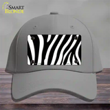 Black White Zebra Novelty License Plate Hat Cotton / Gray