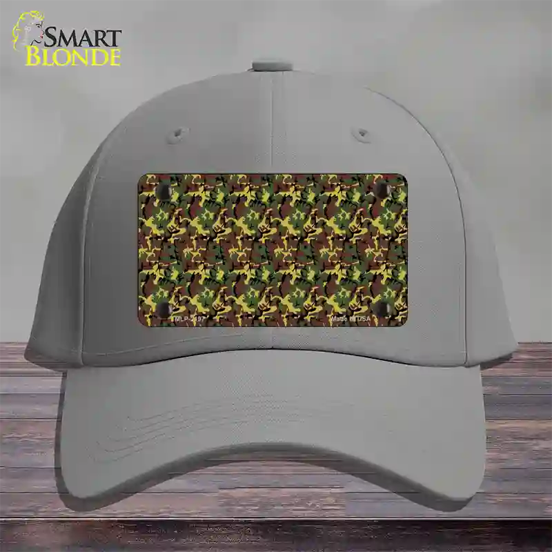 Camouflage Novelty License Plate Hat Cotton / Gray