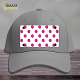 Hot Pink Polka Dots White Novelty License Plate Hat Cotton / Gray