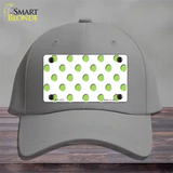 Lime Green Polka Dots White Novelty License Plate Hat Cotton / Gray