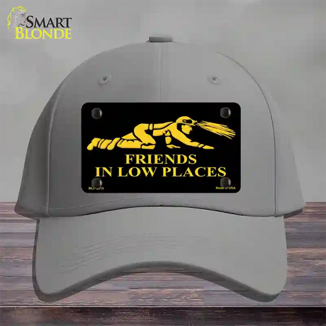 Miners Friends In Low Places Novelty License Plate Hat Cotton / Gray