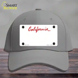 California State Blank Novelty License Plate Hat Cotton / Gray