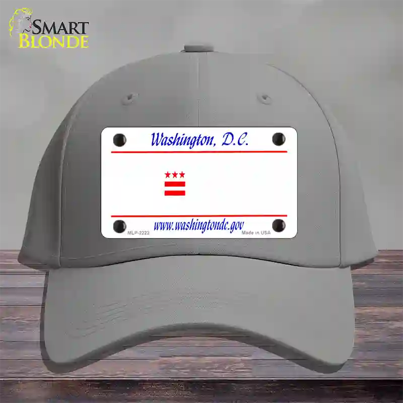 Washington DC State Blank Novelty License Plate Hat Cotton / Gray
