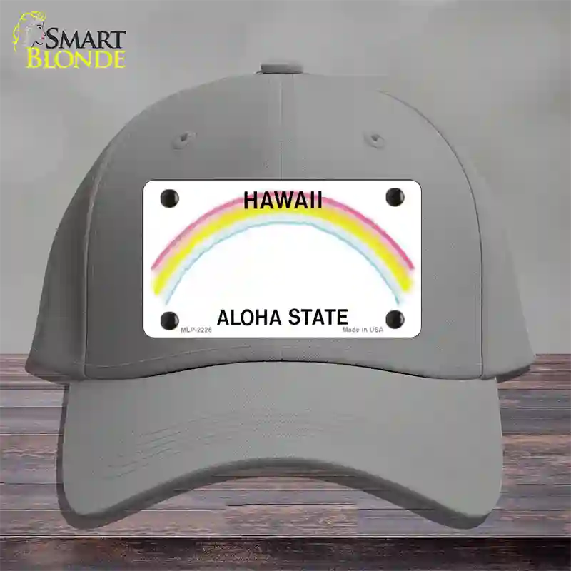 Hawaii State Blank Novelty License Plate Hat Cotton / Gray