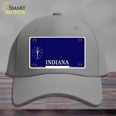 Indiana State Blank Novelty License Plate Hat Cotton / Gray