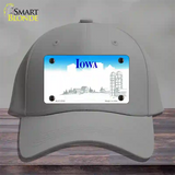 Iowa State Blank Novelty License Plate Hat Cotton / Gray