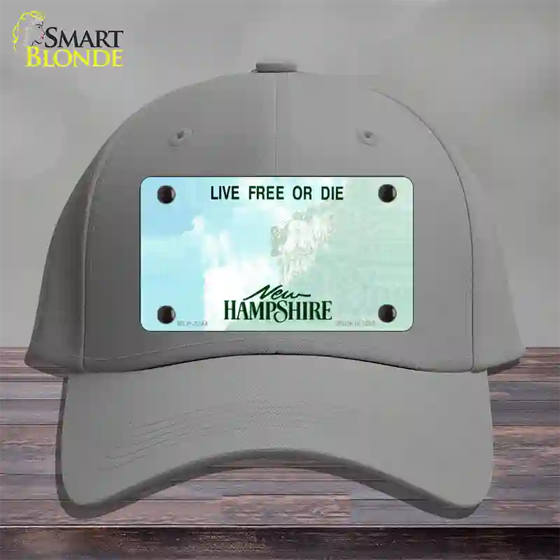 New Hampshire State Blank Novelty License Plate Hat Cotton / Gray