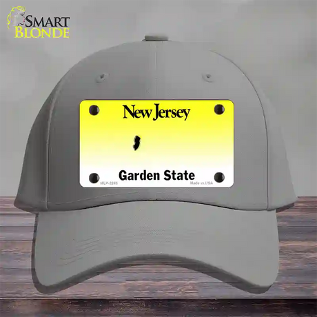 New Jersey State Blank Novelty License Plate Hat Cotton / Gray