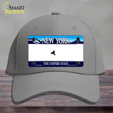 New York State State Blank Novelty License Plate Hat Cotton / Gray