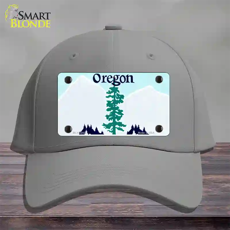 Oregon State Blank Novelty License Plate Hat Cotton / Gray