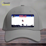 Texas State Blank Novelty License Plate Hat Cotton / Gray