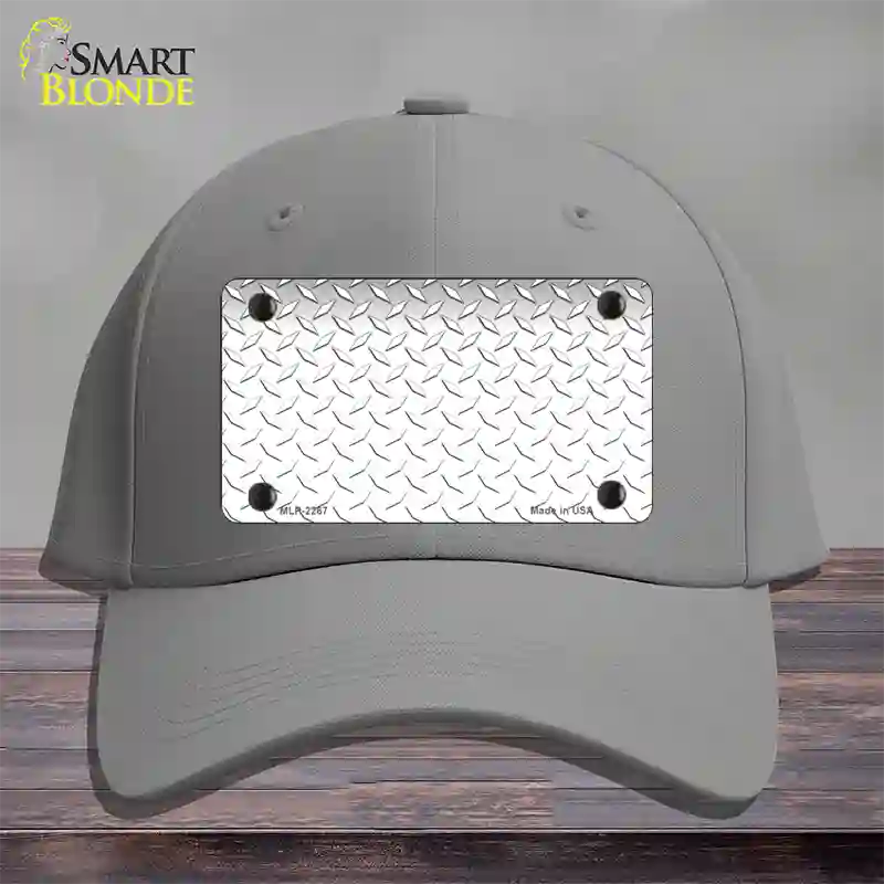 Diamond White Novelty License Plate Hat Cotton / Gray