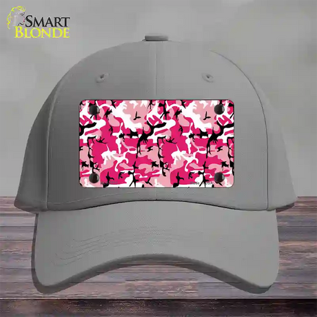 Pink Camouflage Novelty License Plate Hat Cotton / Gray