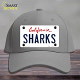 Sharks California State Novelty License Plate Hat Cotton / Gray