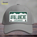 Avalanche Colorado State Novelty License Plate Hat Cotton / Gray