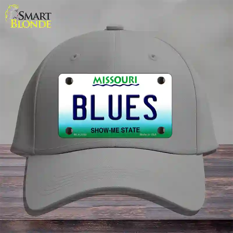 Blues Missouri State Novelty License Plate Hat Cotton / Gray