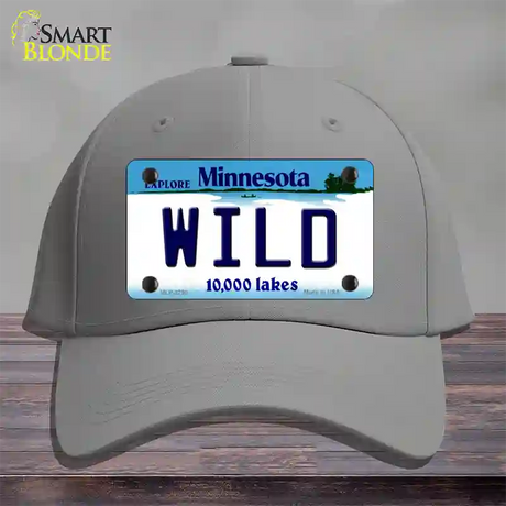 Wild Minnesota State Novelty License Plate Hat Cotton / Gray