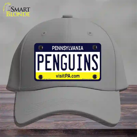 Penguins Pennsylvania State Novelty License Plate Hat Cotton / Gray