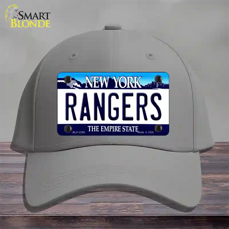 Rangers New York State Novelty License Plate Hat Cotton / Gray