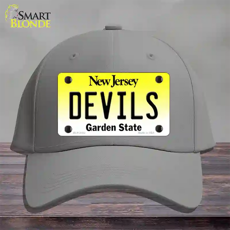 Devils New Jersey State Novelty License Plate Hat Cotton / Gray