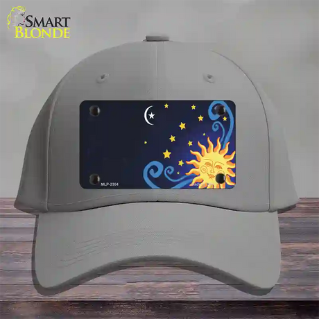 Celestial Sun Offset Novelty License Plate Hat Cotton / Gray