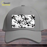 Splatter Black White Novelty License Plate Hat Cotton / Gray