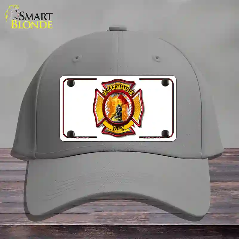 Firefighters Wife Novelty License Plate Hat Cotton / Gray