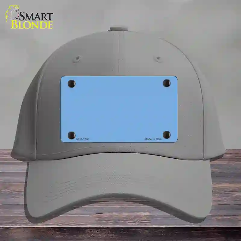 Baby Blue Solid Novelty License Plate Hat Cotton / Gray