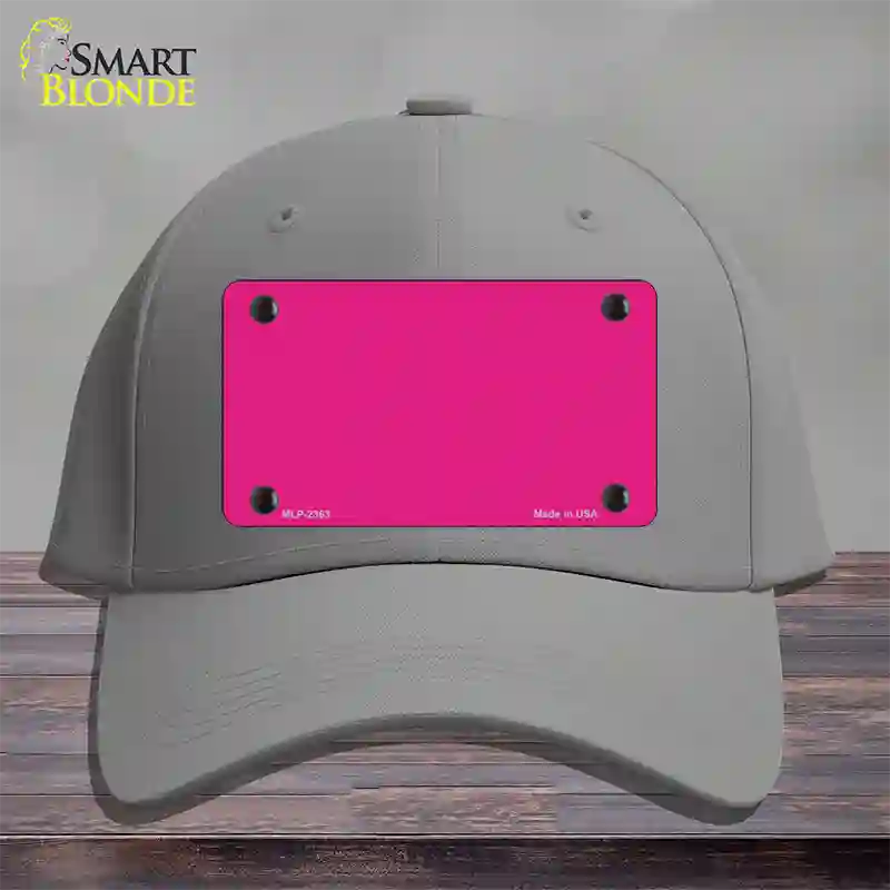 Pink Solid Novelty License Plate Hat Cotton / Gray