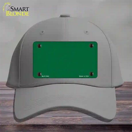 Green Solid Novelty License Plate Hat Cotton / Gray